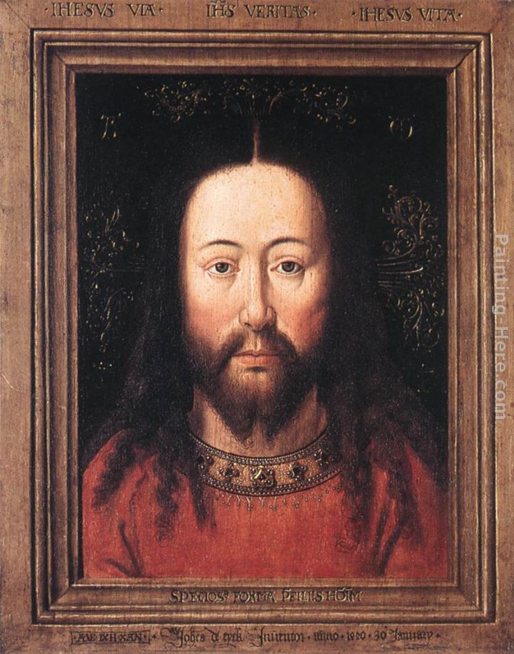 Portrait of Christ painting - Jan van Eyck Portrait of Christ art painting